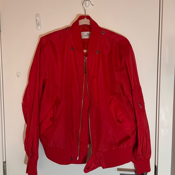 COACH MA-1 - Red Bomber Jacket - Picture 3 of 6